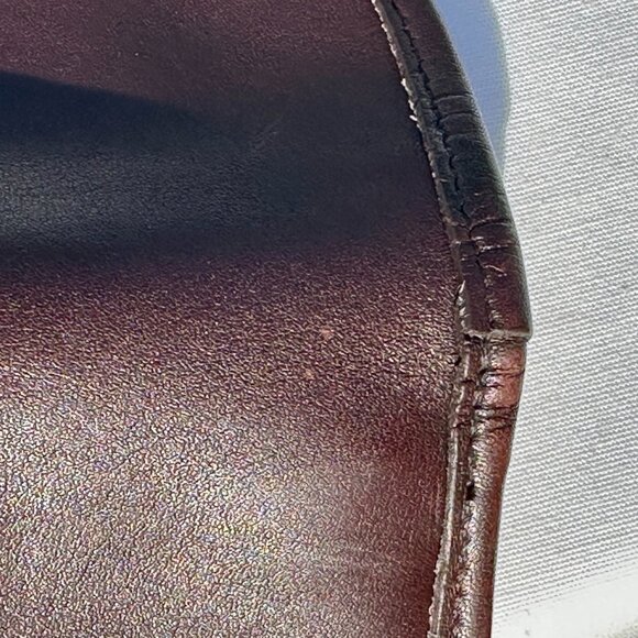 Coach Vintage Leather Turn Lock Case Wallet Mahogany Brass 7171 - Picture 14 of 15